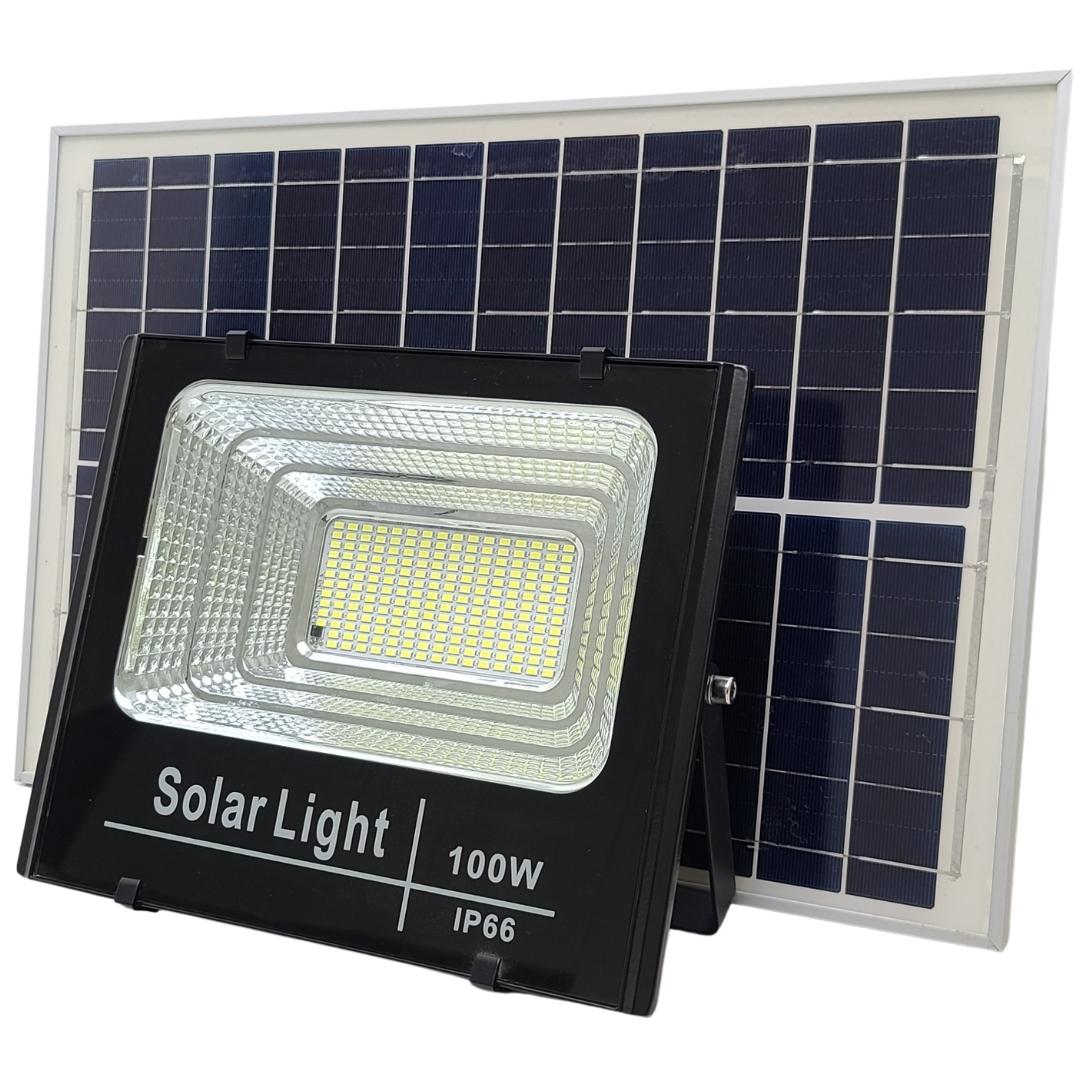 100W Solar Flood Light with Panel