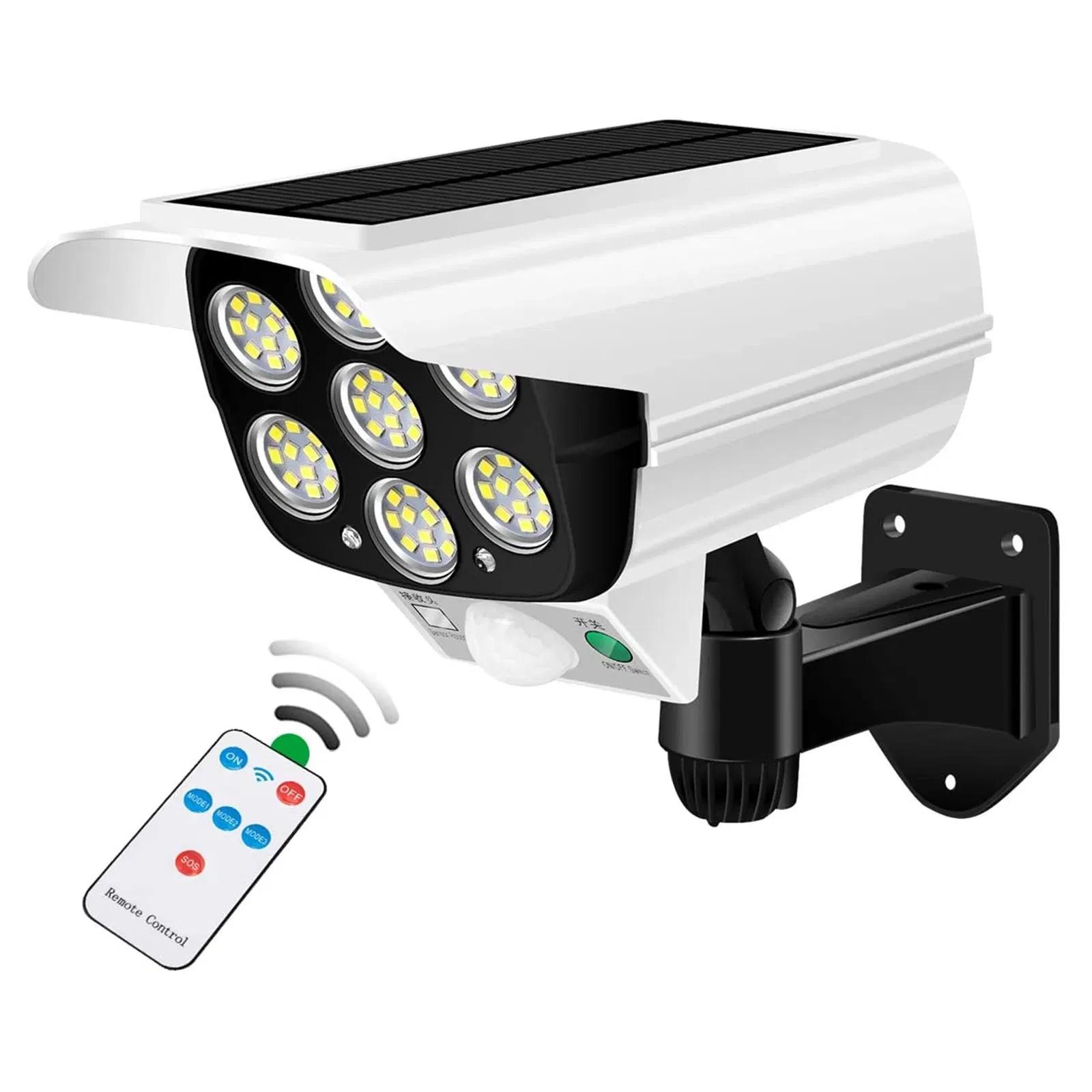 Camera-Style Solar Security Flood Light with Remote